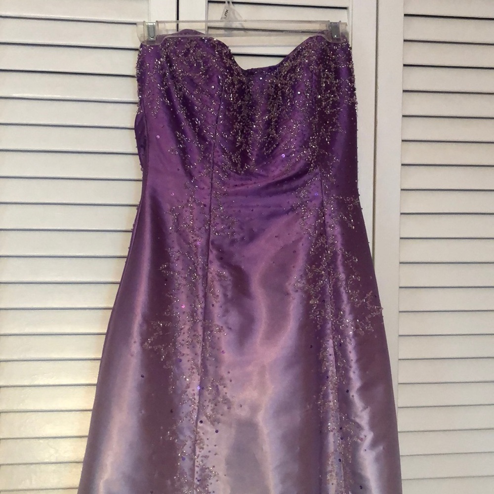 Strapless Ombré Prom Dress